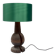 Wooden lamp. New electrical system and lampshade.