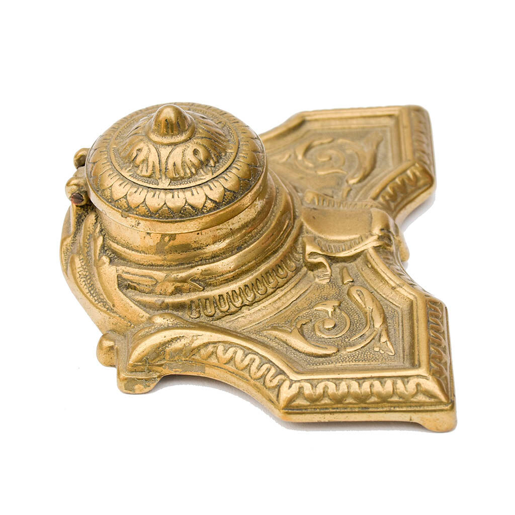 Ink Art Nouveau old vintage gilded bronze