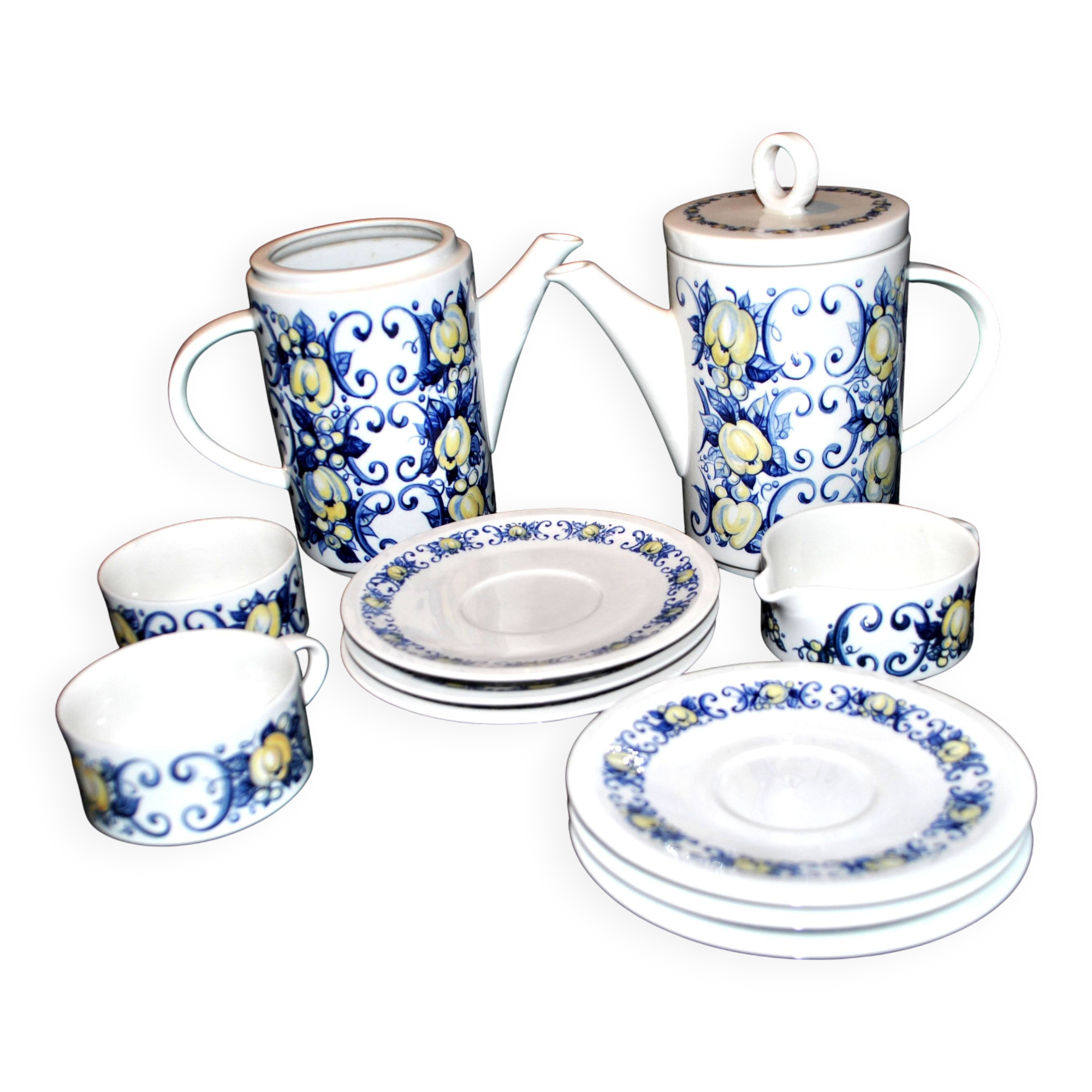 Villeroy & Boch CADIZ coffee set, coffee pot, creamer, cup