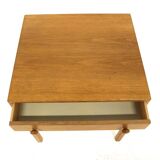 "Casino" oak bedside table, Engström & Myrstran, Sweden, 1960