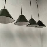 Enamelled sheet metal cone pendants