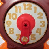 Nice vintage educational toy clock from the 70s