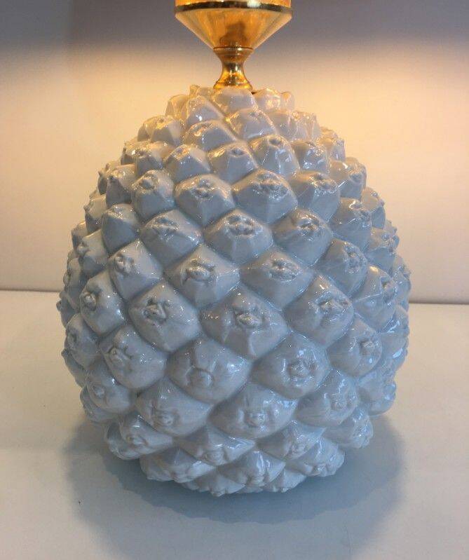 Designer pineapple lamp in porcelain