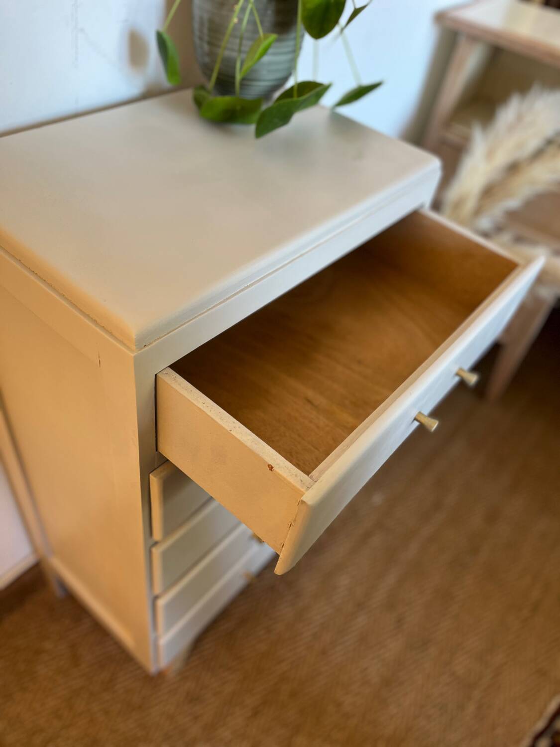 Vintage chiffonier with compass feet