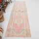 3x10 pale red antique vintage runner rug,90x299cm