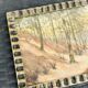 Belgian watercolour Sunset in Houffalize signed J. Dupont