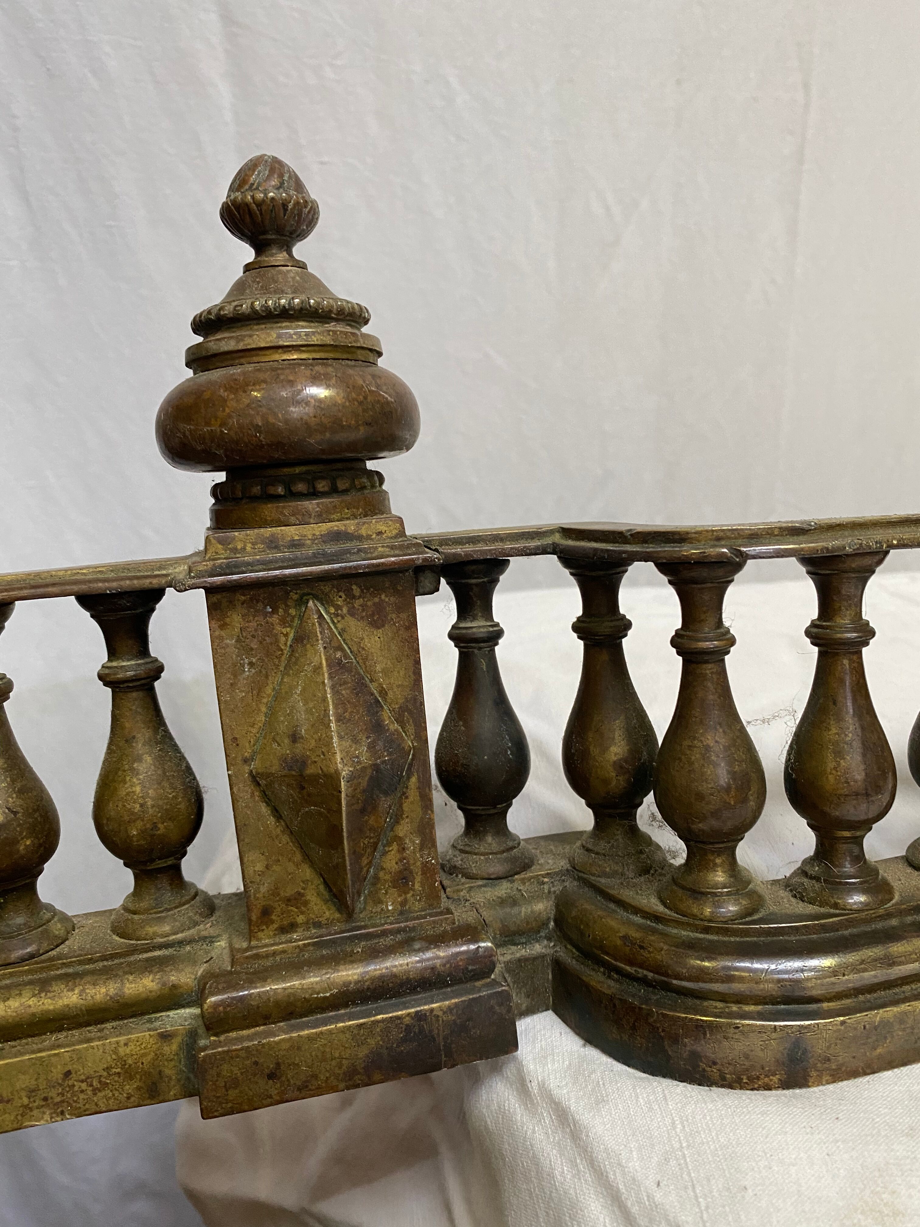 Fireplace bar, bronze fireplace bar Louis XVI style, Napoleon III era
