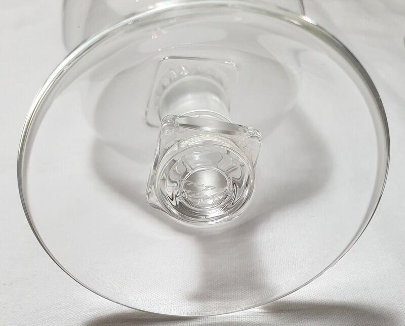 6 Lalique stamped glasses