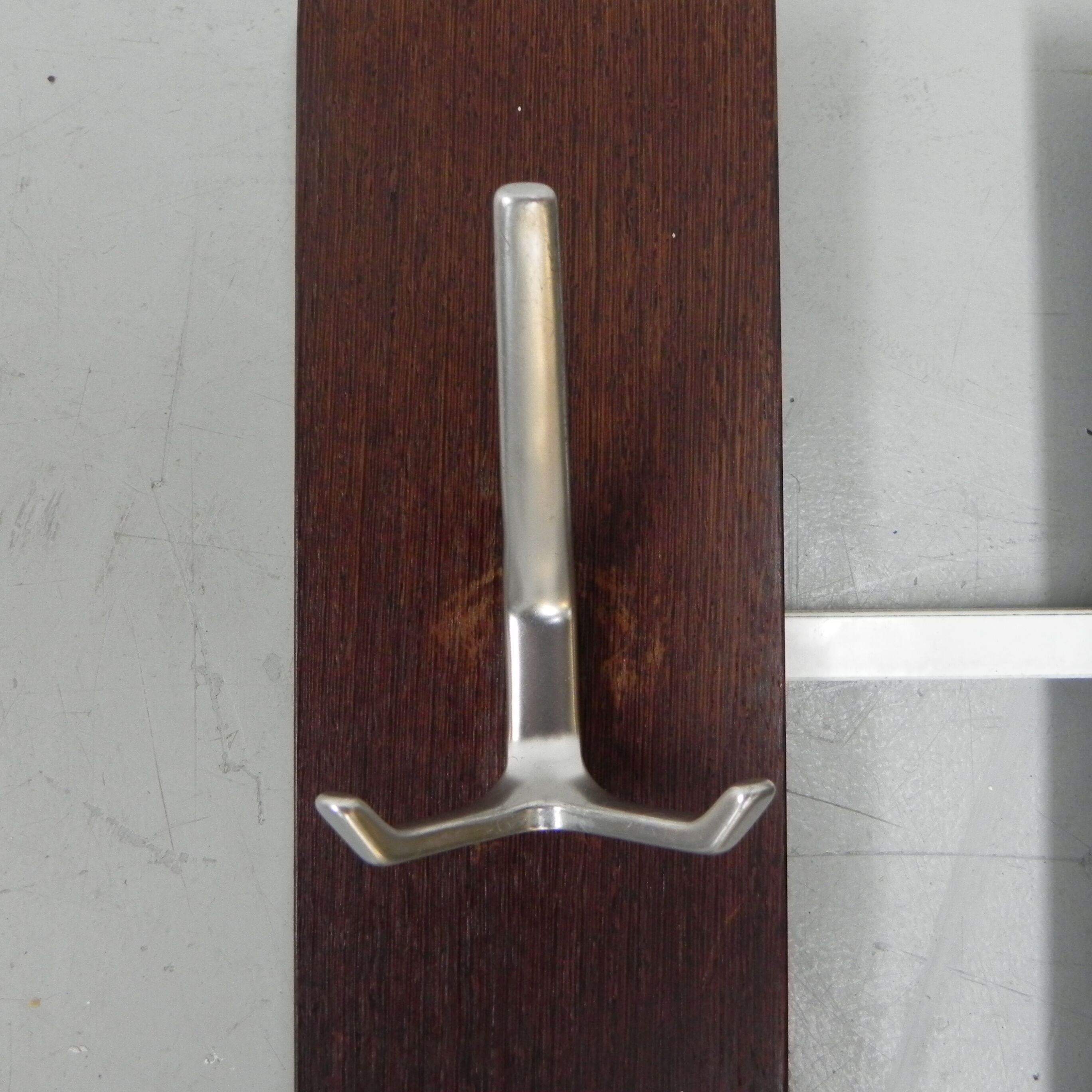 Vintage wall coat rack with 8 hooks and hat shelf