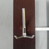 Vintage wall coat rack with 8 hooks and hat shelf