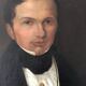 Peinture à l'huile antique vintage du 19ème siècle représentant un gentleman néerlandais.