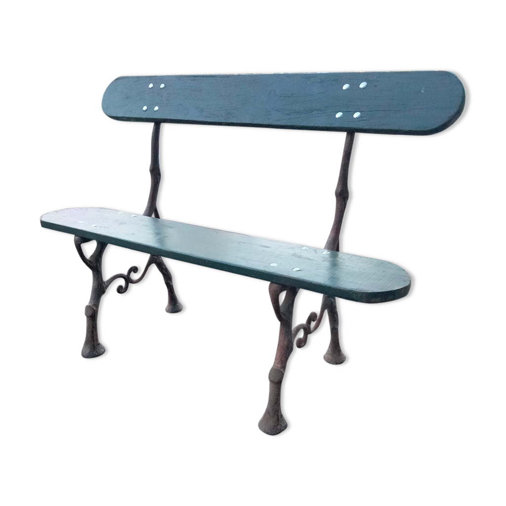 Sofotel Banc De Jardin En Fonte Et Bois Gardi - 123.5x74x48 Cm
