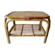 Coffee table in rattan and bamboo