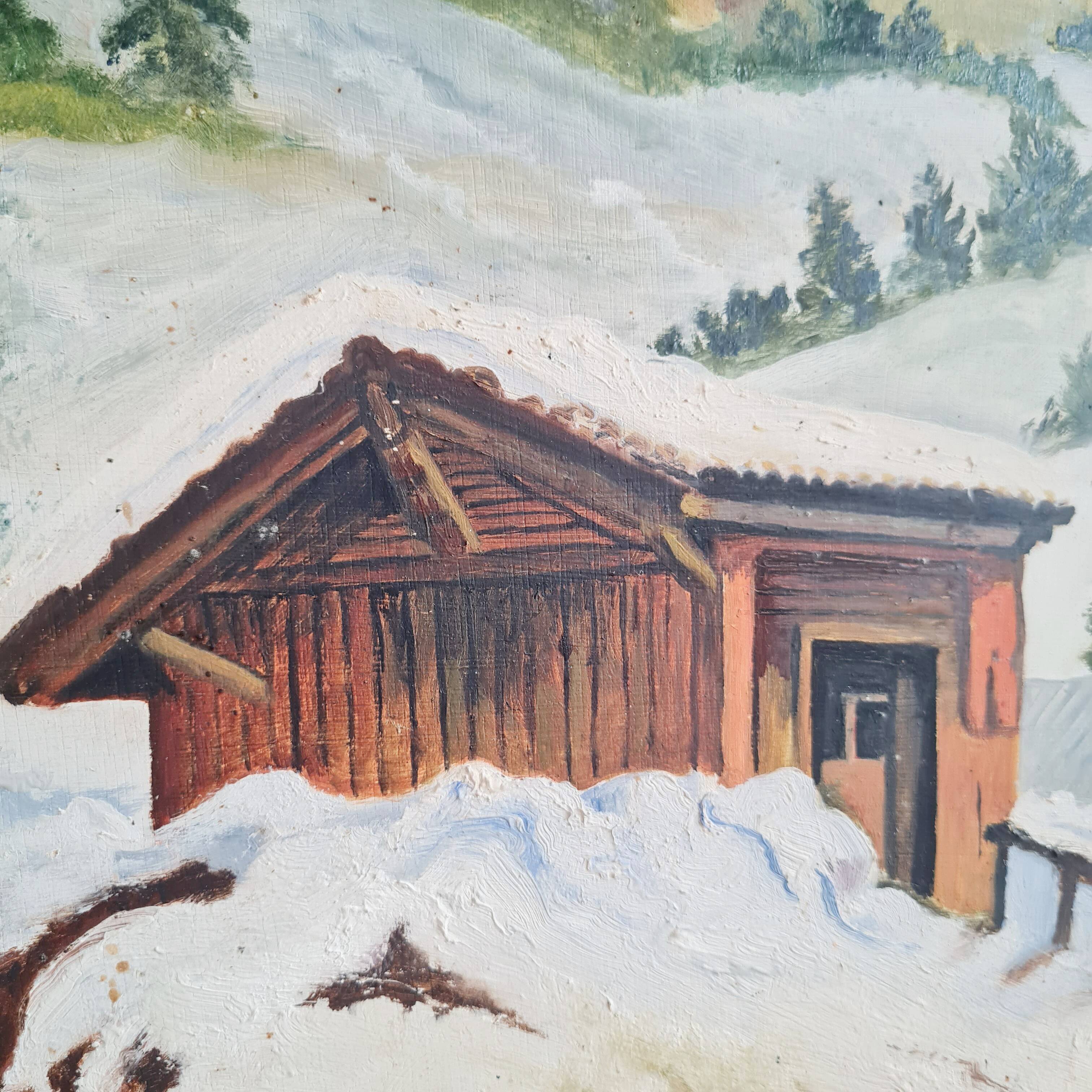 Old painting from the 50s - old painting