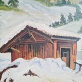 Peinture ancienne années 50 - tableau ancien