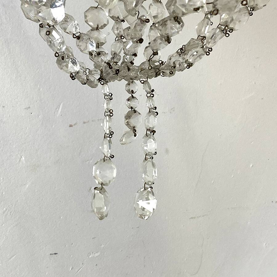 Early 20th century chandelier in bohemian crystal