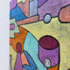 Abstract geometric coloured painting