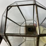Lampe en laiton et verre