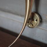 Pair of brass and perforated metal wall lights, wall sconce, decorative