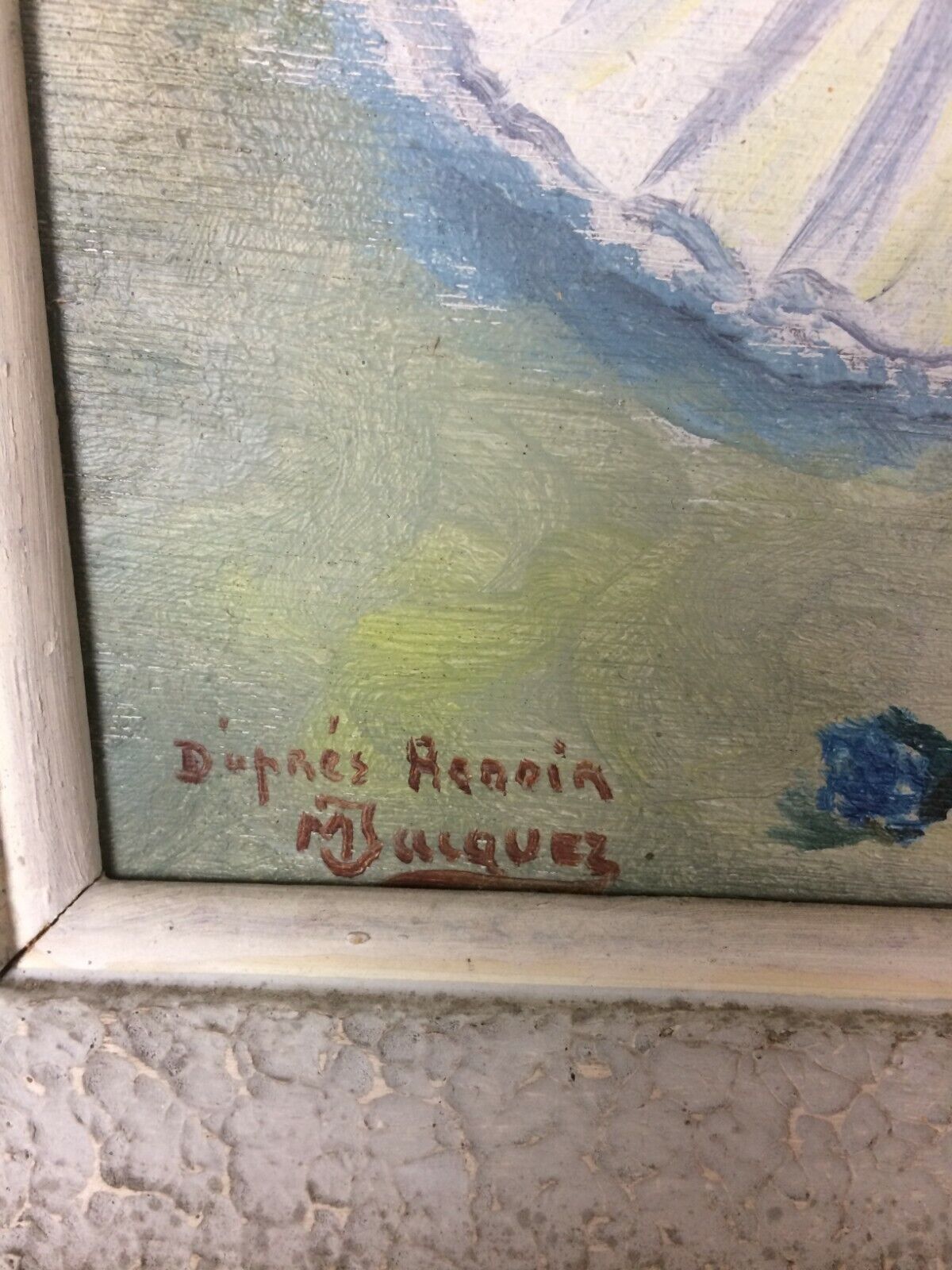 Painting La Danse à Bougival painting on wood reproduction