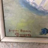 Painting La Danse à Bougival painting on wood reproduction