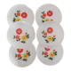 6  assiettes à dessert Arcopal années 70s