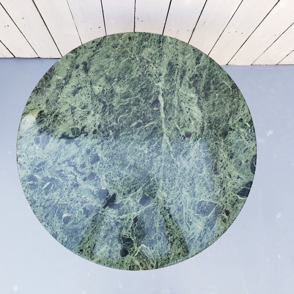 Table néoclassique marbre vert vintage