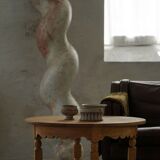 Mid-century Danish round side table in solid oak, Henning Kjærnulf, 1960s.