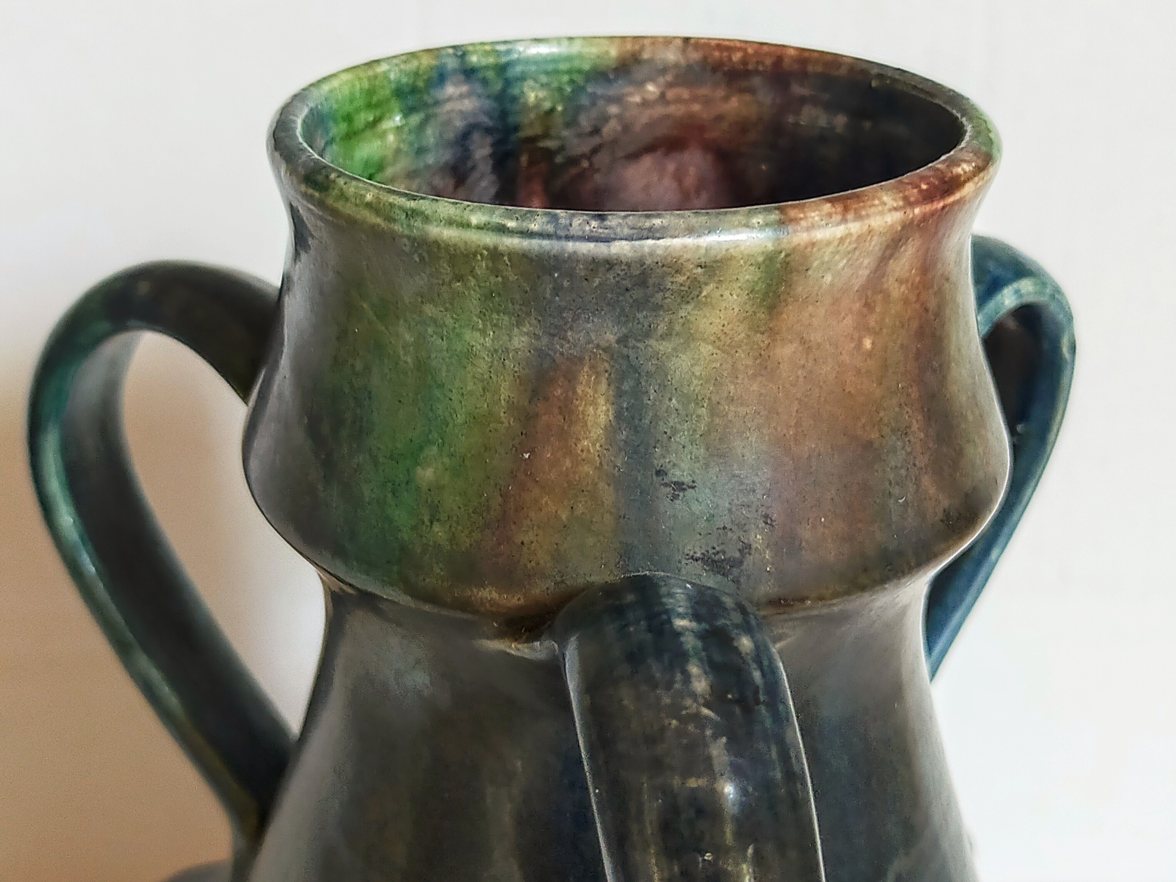 Duo of Flemish pottery of Charles and Auguste Maes early twentieth century