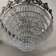Hot air balloon chandelier in silver bronze and crystal tassels