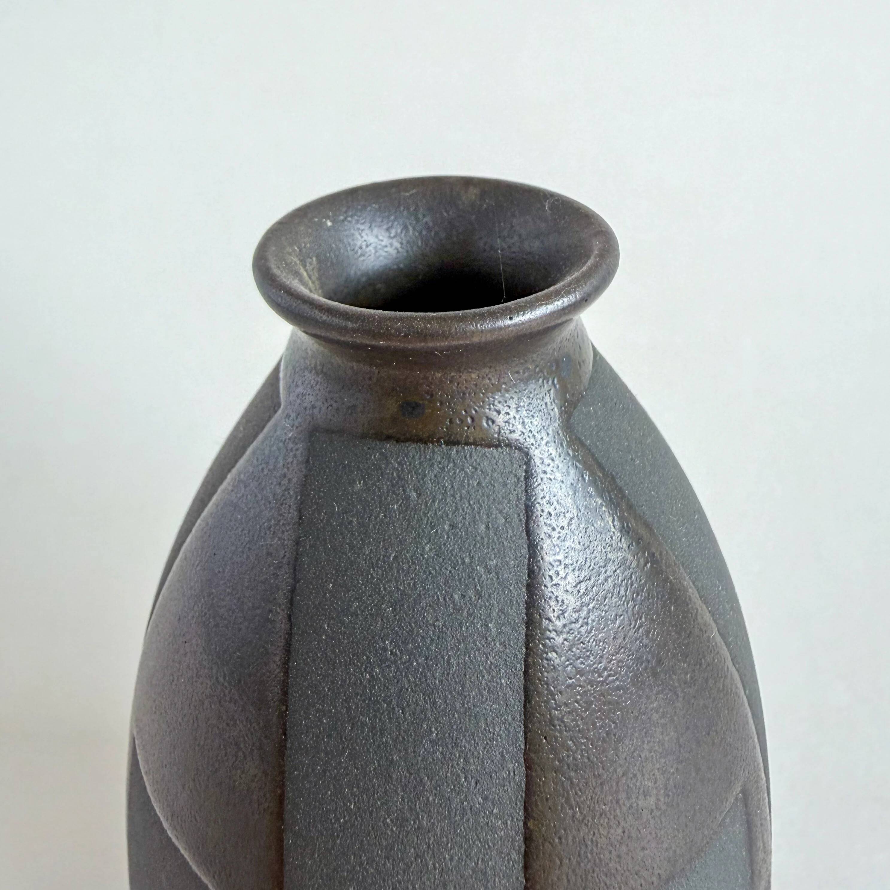 Black mid-century vase from West Germany