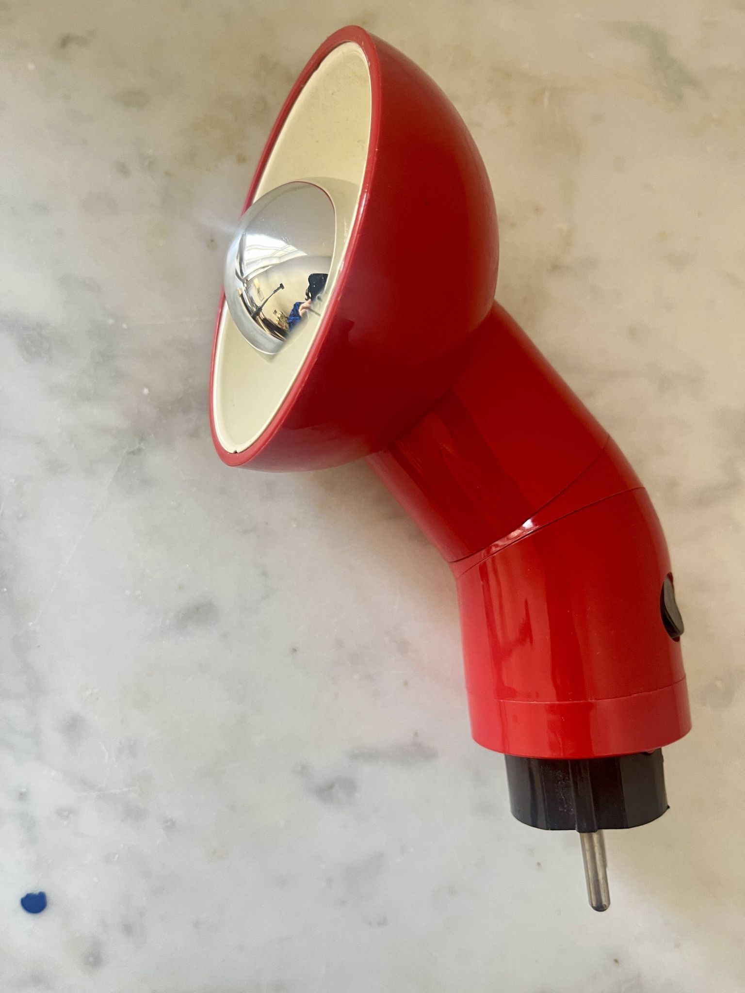 Vintage Danska Red Robot Wall Lamp, Space Age DL Lampen, 1970s Denmark