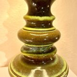 Lampe Fat Lava en forme de pagode Space Age avec glaçure verte dégradée