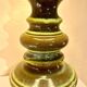 Space Age Pagoda Shaped Fat Lava Lamp with Gradient Green Glaze