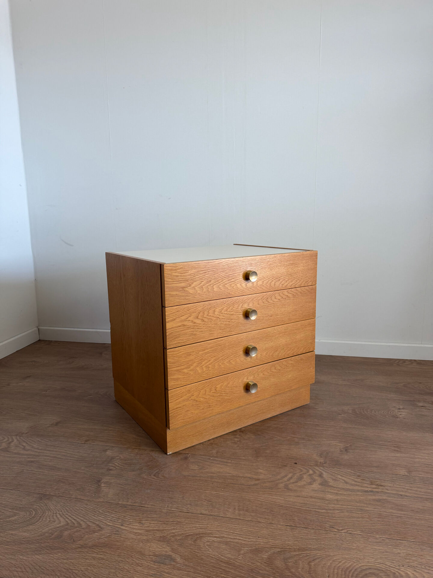 Caisson de bureau vintage à roulettes – 4 tiroirs