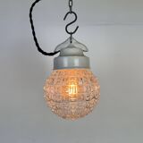 Vintage White Porcelain Pendant Light, 1970s