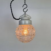 Vintage White Porcelain Pendant Light, 1970s