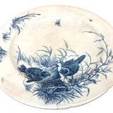 Gien Earthenware Antique Serving Dish Bird Decor