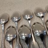 11 silver-plated teaspoons by Christofle, Cluny pattern, striped