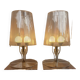 Pair of vintage Take plexiglass bedside lamps by Kartell