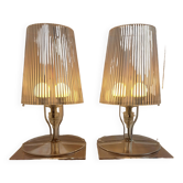 Pair of vintage Take plexiglass bedside lamps by Kartell