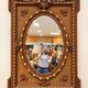 Large Napoleon III trumeau mirror, gilded wood, bevelled glass, 19th century.