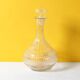 Glass Decanter / Mid-century Patterned Wine Carafe / Empoli / Italy / 1950s