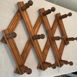 Scandinavian coat rack 10 hooks from the 60s-70s