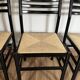 Ensemble de 4 chaises noires italiennes 1970s