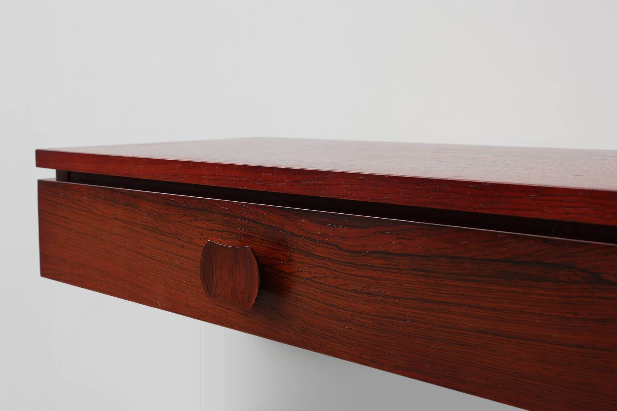 Pair of Mid-Century Modern Danish Wall-Mounted Nightstands in Walnut
