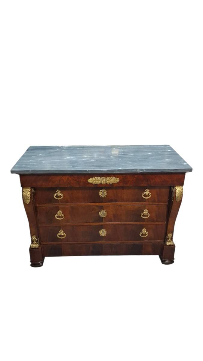 Commode Empire en acajou