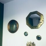 Ancient convex mirror, witch mirror 36cm