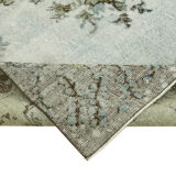 Hand-knotted antique anatolian 1970s 206 cm x 318 cm blue carpet