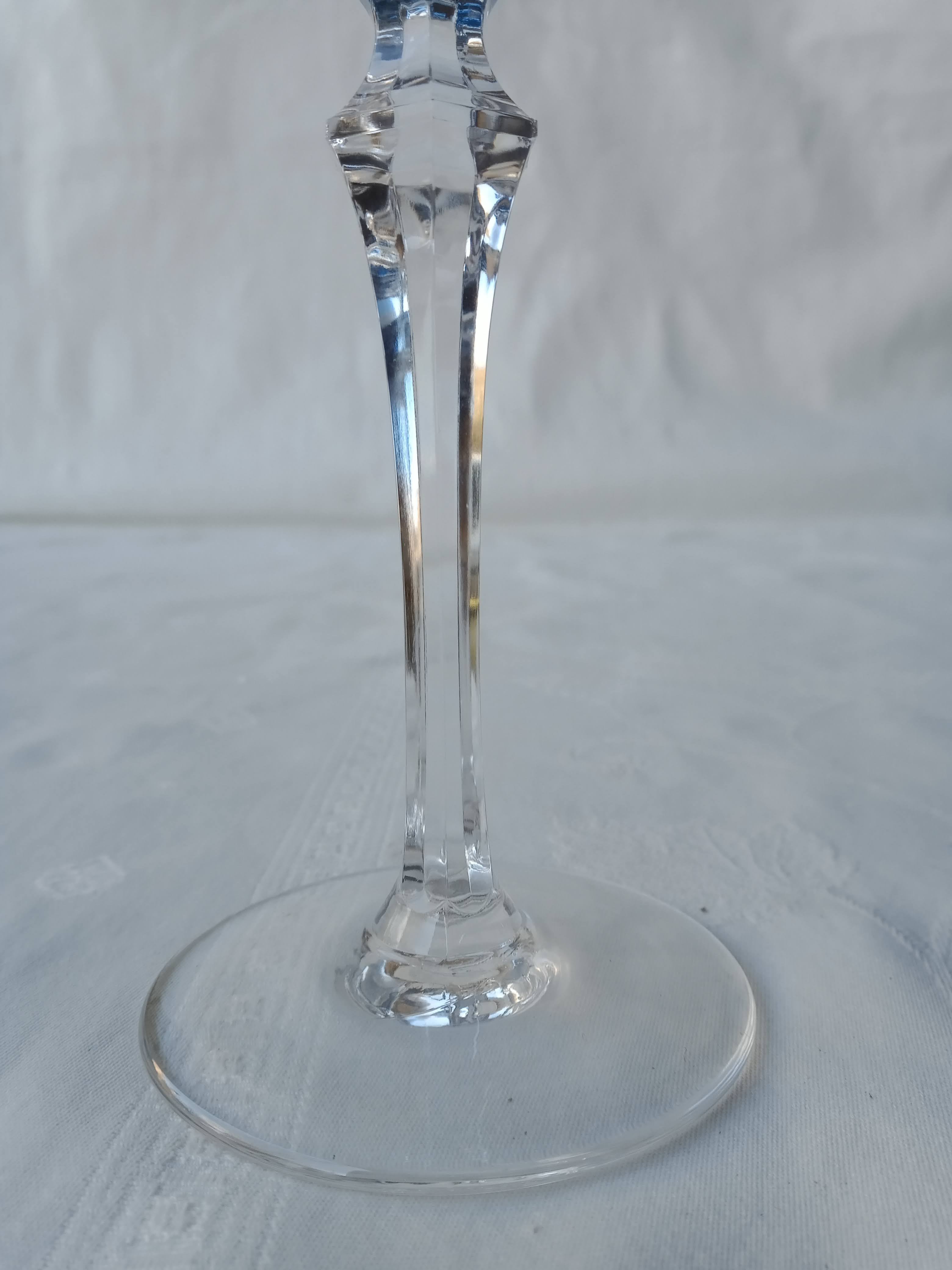 Colored crystal foot glasses